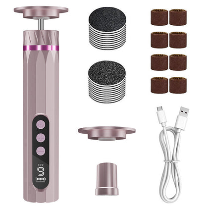 🦶🔧 9-Speed Electric Foot File | LCD Digital Display · USB-C Charging · Aluminum Alloy Body · Multiple Grinding Heads · Ergonomic Pen-Shaped Grip
