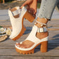 👡50% OFF✨ Chunky-heeled open-toe sandals | Stable height boost · Breathable openwork design · Adjustable ankle straps · Non-slip rubber sole · Versatile summer style