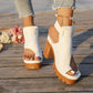 👡50% OFF✨ Chunky-heeled open-toe sandals | Stable height boost · Breathable openwork design · Adjustable ankle straps · Non-slip rubber sole · Versatile summer style