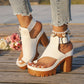 👡50% OFF✨ Chunky-heeled open-toe sandals | Stable height boost · Breathable openwork design · Adjustable ankle straps · Non-slip rubber sole · Versatile summer style
