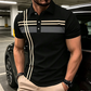 👔 50% OFF NOW! ✨ Men's Striped Top – Short Sleeve, Collared – Breathable, lightweight & perfect for summer, office or casual outings 🌊