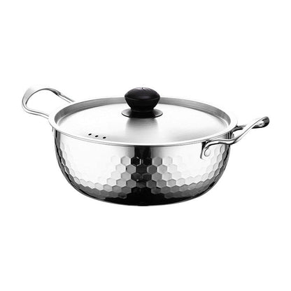 🔥LAST DAY - 50% OFF 🍜 Premium Hammered Ramen Pot | Stainless Steel 🍳 Versatile for Multiple Uses
