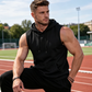 🔥 Sleeveless Hooded Sports Top💧 Moisture-wicking · Quick-drying and friction-resistant🧢 Hooded for sun protection and wind resistance · 🏋️ Perfect for weightlifting, running, or casual wear