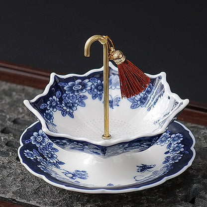 🔥50% OFF! 🎁Umbrella-Shaped Ceramic Tea Strainer Set  A Whimsical Gift For Tea Lovers! 💝🍵