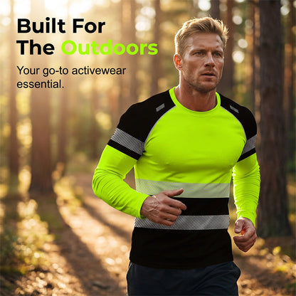 👕 50% OFF! 🏃‍♂️ Sporty men's long-sleeve shirt – moisture-wicking with a subtle print – perfect for active days, jogging, or leisure – breathable and comfortable 🌿