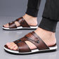 👞 50% OFF! 💫 Men's faux leather slip-on sandals – Breathable mesh & non-slip sole – Comfortable fit, perfect for summer, the beach, or everyday walks 🏖️