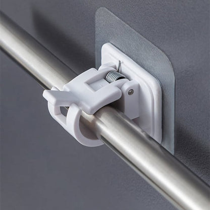 🧷 Nail-Free Curtain Rod Brackets | Strong Adhesive, Supports Up to 2 kg · No Drilling or Nails Required, Won’t Damage Walls · Waterproof and Rust-Resistant · Compatible with Multiple Materials