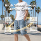 👖 50% OFF! 🏙️ Men's Loose-Fit Denim Cargo Shorts – High Street Style & Adjustable Fit 🛹