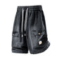 👖 50% OFF! 🏙️ Men's Loose-Fit Denim Cargo Shorts – High Street Style & Adjustable Fit 🛹