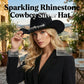🤠 50% OFF NOW! 💖 Women's Rhinestone Heart Cowboy Hat – Elegant French jazz fedora – Sparkly detail, lightweight & adjustable – perfect for festivals, parties or chic summer style 🎶