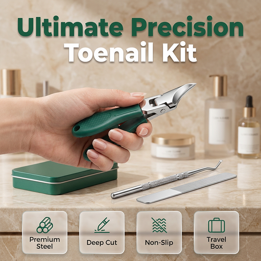 ✂️ Precision Nail Care 3-Piece Set | Curved Blade Prevents Splitting - Double-Sided File Smooths Rough Edges | 🏃‍ At-Home Care - Perfect for Travel