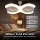 💡🌀 50% OFF! Double-head LED ceiling fan with light – 2 independent heads, 3 speeds, and remote control – Perfect for large rooms ✨