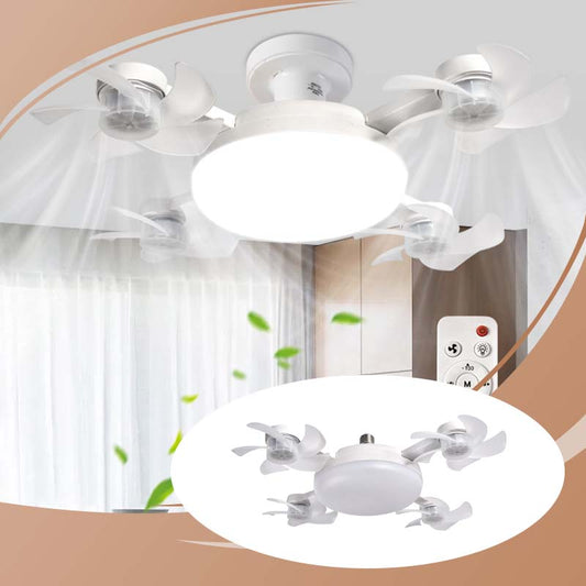 🌀 50% OFF! 💡 Ceiling Fan with E27 Socket – Quiet 2-in-1 LED Fan with Remote Control – Cooling & Lighting in One 🏠