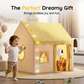 🏰 LIMITED-TIME DISCOUNT!! ✨ Dream Play Tent for Kids – Fairy Lights, Roomy Interior, Gingham Style 🌟