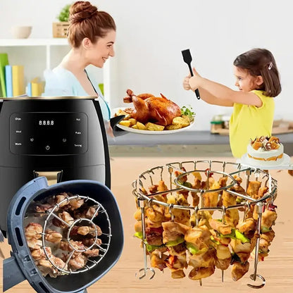 🔥50% OFF🍖 Stainless Steel Oven Rack | Round Design for Even Heating · Rust-Resistant and Durable · Easy to Clean | For Indoor Ovens and Outdoor Grills