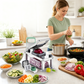 🔥50% OFF🥔 Multifunctional Vegetable Cutter | Interchangeable Blades for Dicing, Slicing, and Julienning · 420 Stainless Steel, Rust-Resistant