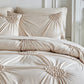 🛏️2026 HOT SALE 35000+ Sold 50% OFF! 💤🌙Elegant Tufted Floral Pinch Pleat Duvet Cover Set, Premium Soft Breathable Bedding Set, Stylish Cozy Bedroom Decor with Pillowcases