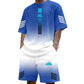 👕 50% OFF NOW! ☀️ Men's Summer T-Shirt & Shorts Set – Gradient design, breathable & lightweight – Perfect for hot days & casual outings 🩳