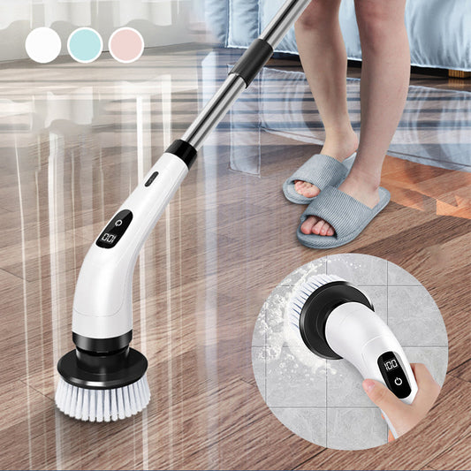 ⏳Limited-Time Special Offer⏰Rechargeable Cleaning Brush Set with Telescopic Pole & 8 Attachments — No Bending Over, No Kneeling, Effortless Cleaning