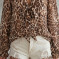 🎁New Arrivals 50% OFF🌸 Leopard V-Neck Tie Top – Wild Feminine Flair ⏰