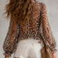 🎁New Arrivals 50% OFF🌸 Leopard V-Neck Tie Top – Wild Feminine Flair ⏰