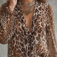 🎁New Arrivals 50% OFF🌸 Leopard V-Neck Tie Top – Wild Feminine Flair ⏰