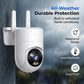 📹 Smart Dual-Lens Security Camera | Dual-Lens Precise Human Detection · 360° Panoramic View · IP66 Weatherproof