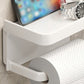 🚽 50% OFF! 🧻 Wall-Mounted Toilet Paper Holder with Shelf – PP – No Drilling Required & Waterproof for the Bathroom