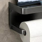 🚽 50% OFF! 🧻 Wall-Mounted Toilet Paper Holder with Shelf – PP – No Drilling Required & Waterproof for the Bathroom