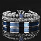 👑 50% OFF! 💎 3-piece men's bracelet set with crown design – Luxurious look, durable & versatile – Perfect for everyday wear & special occasions ✨