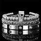 👑 50% OFF! 💎 3-piece men's bracelet set with crown design – Luxurious look, durable & versatile – Perfect for everyday wear & special occasions ✨