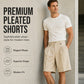 👔 50% OFF! 🩳 Men's casual-style short suit pants with wide leg openings – Comfortable everyday fashion
