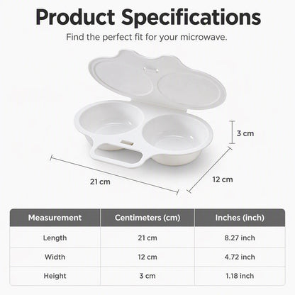 🥳2026 HOT SALE🥳💞80K+ SOLD!💥Poach Eggs in Minutes! No-Oil Dual-Cavity Microwave Poacher