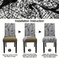 🛋️ Universal Chair Cover with Stretch Fabric & Print – for the backrest and seat, washable & versatile for the dining table & living room 🪑