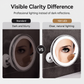 💄 10X Magnifying Makeup Mirror – LED Ring Light & 360° Adjustable for Makeup & Skincare