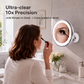 💄 10X Magnifying Makeup Mirror – LED Ring Light & 360° Adjustable for Makeup & Skincare