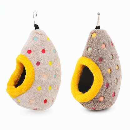 🥚 LIMITED-TIME 50% OFF! ⚡ Hanging Cotton Bird Nest Hammock – Double-Layer Fleece Warm Cave For Small Birds ✨
