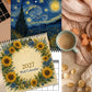 🎨 2027 Art Wall Calendar – Van Gogh-Inspired Floral Designs for Home & Office