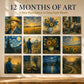🎨 2027 Art Wall Calendar – Van Gogh-Inspired Floral Designs for Home & Office