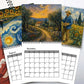 🎨 2027 Art Wall Calendar – Van Gogh-Inspired Floral Designs for Home & Office