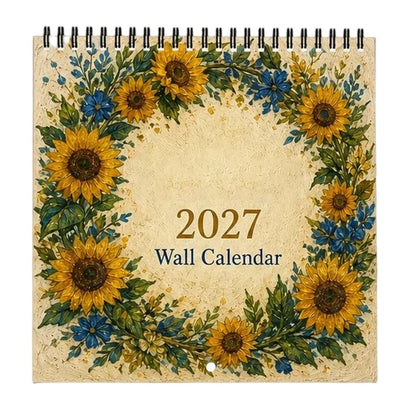 🎨 2027 Art Wall Calendar – Van Gogh-Inspired Floral Designs for Home & Office