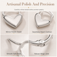💕 50% OFF! ✨ Small Heart Hoop Earrings – Smooth finish & French minimalist style ✨